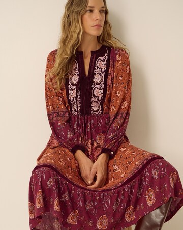 Monsoon Hunter Floral Jersey Midi Dress