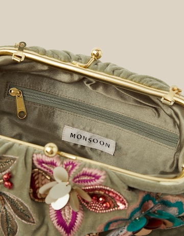 Monsoon Eleni Floral Velvet Clutch Bag