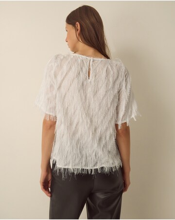 Monsoon Fadia Short Sleeve Fringe Top