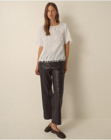 Monsoon Fadia Short Sleeve Fringe Top