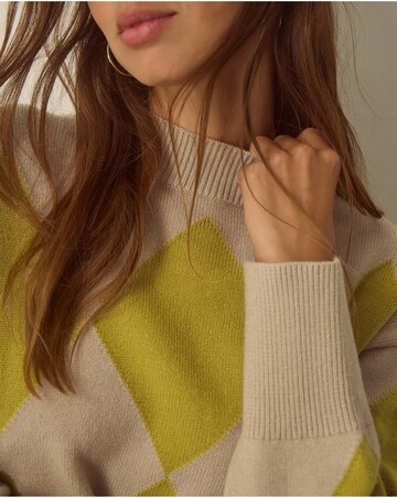 Monsoon Arlen Crew Neck Argyle Jumper