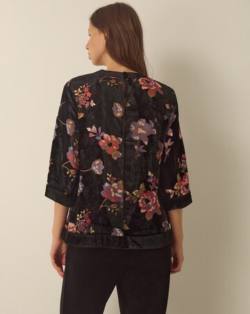 Monsoon Abril Floral Devore Velvet Top