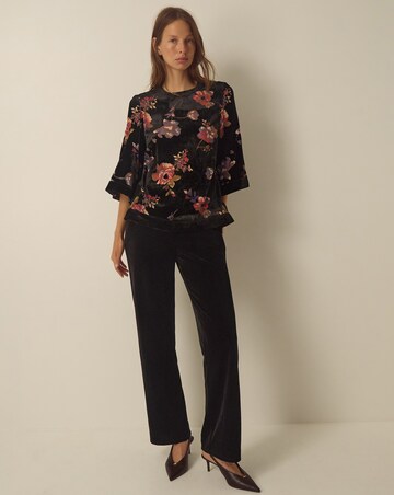 Monsoon Abril Floral Devore Velvet Top