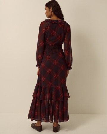 Monsoon Rowena Check Lace Midi Dress