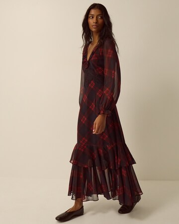 Monsoon Rowena Check Lace Midi Dress