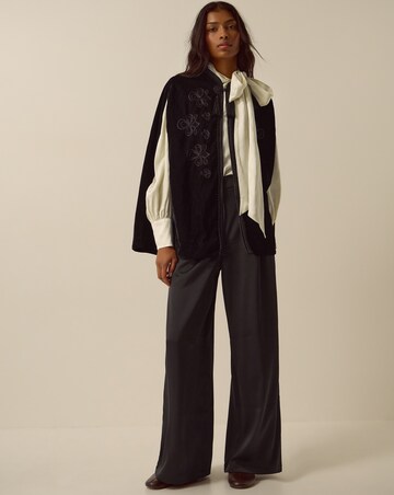 Monsoon Fenya Velvet Cape Coat