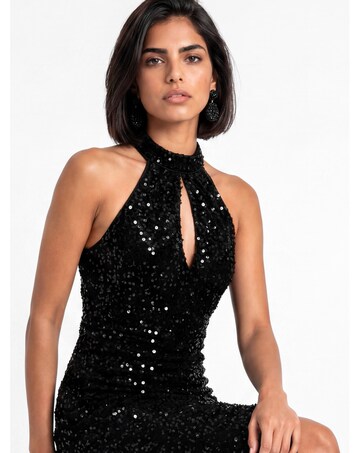 Maya Deluxe Sequin Velvet Midi Dress