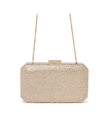 Paradox London Divya Diamante Box Clutch Bag