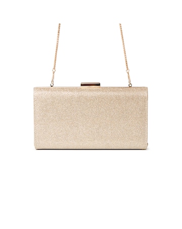 Paradox London Dazia Glitter Mesh Box Clutch Bag