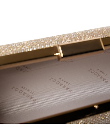 Paradox London Dazia Glitter Mesh Box Clutch Bag