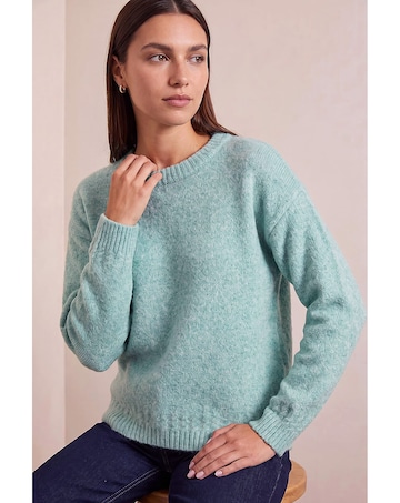 Roman Cable Trim Knit Jumper