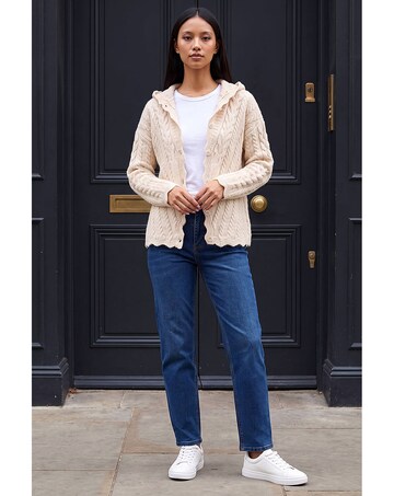 Roman Petite Cable Knit Hooded Cardigan