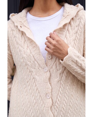 Roman Petite Cable Knit Hooded Cardigan