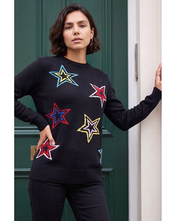 Roman Star Crew Neck Knit Jumper