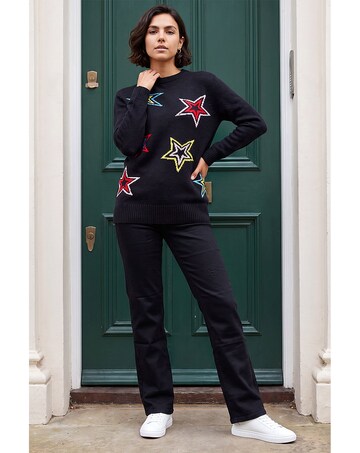 Roman Star Crew Neck Knit Jumper