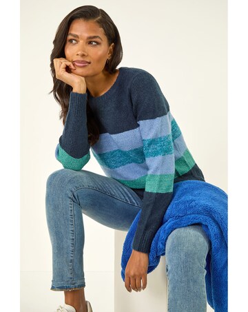 Roman Sparkly Stripe Stretch Jumper