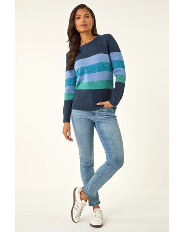 Roman Sparkly Stripe Stretch Jumper