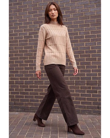 Roman Beaded Ribbed Knit Jumper