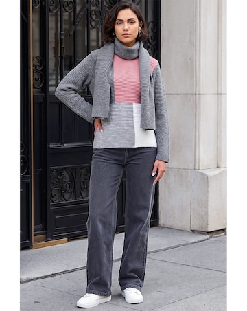 Roman Colour Block Scarf Jumper