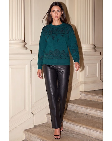 Roman Shimmer Patterned Knit Jumper