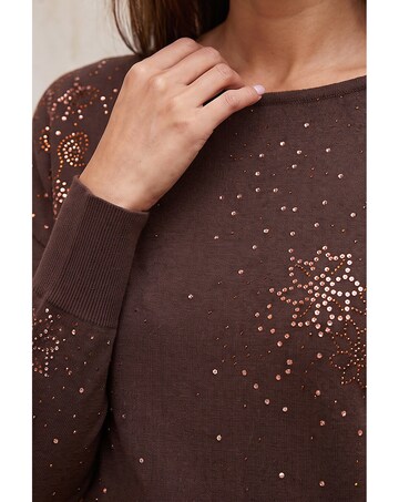 Roman Floral Sparkly Knit Jumper