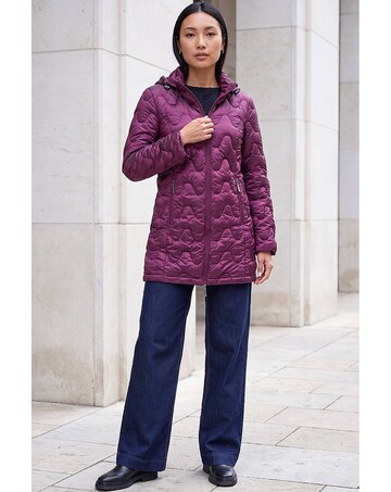 Roman Wave Quilted Puffer Hooded Coat