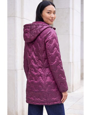 Roman Wave Quilted Puffer Hooded Coat