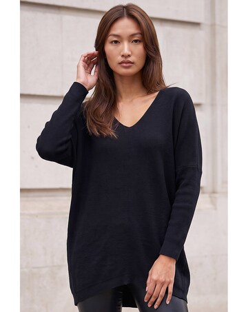 Roman Animal Print Tie V-Neck Jumper