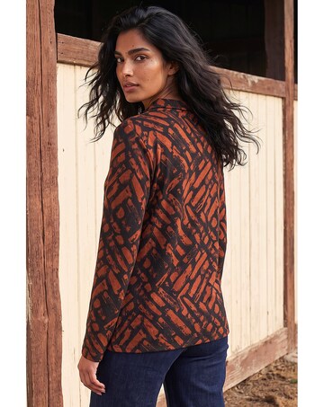 Roman Abstract Print Jersey Tunic Top