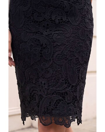 Roman Lace Pencil Skirt