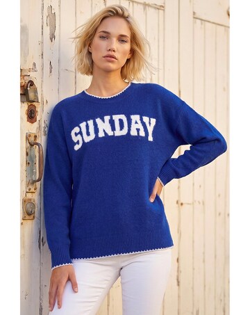 Roman Sunday Slogan Knit Jumper