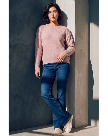 Roman Petite Bobble Contrast Knit Jumper