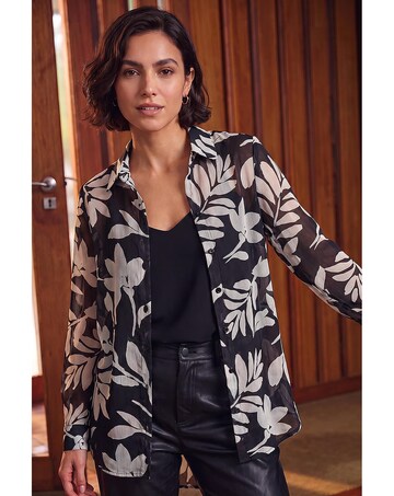 Roman Floral Longline Shirt