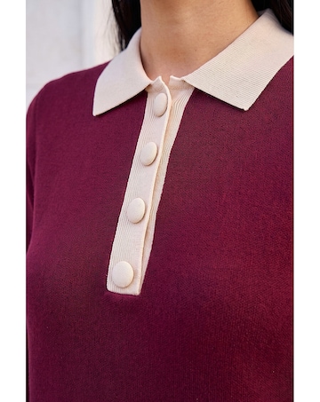 Roman Button Knitted Dress