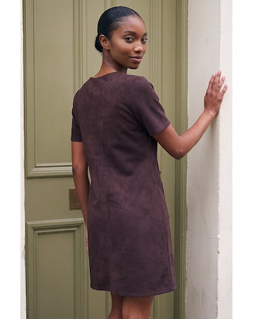 Roman Petite Faux Suede Dress