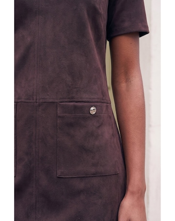 Roman Petite Faux Suede Dress