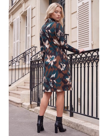 Roman Petite Stretch Button Dress