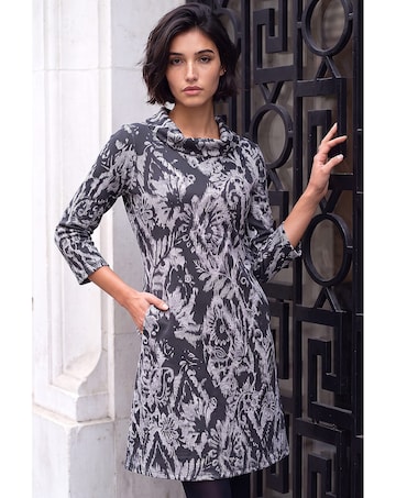 Roman Petite Brushed Roll Neck Dress
