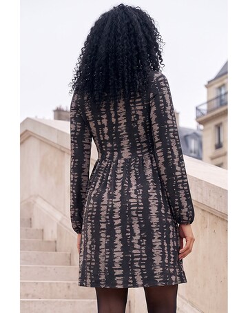 Roman Abstract Print Soft Knit Dress