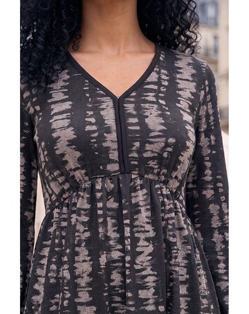 Roman Abstract Print Soft Knit Dress