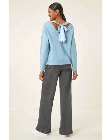 Roman Ribbon Bow Tie Back Jumper