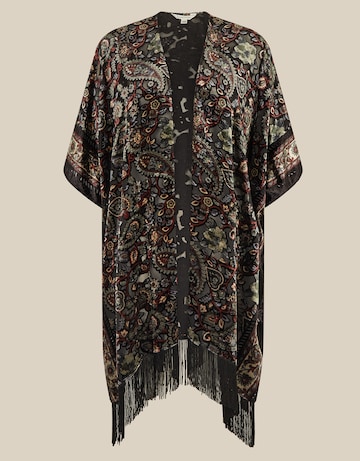 Monsoon Regan Paisley Devore Poncho