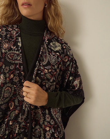 Monsoon Regan Paisley Devore Poncho