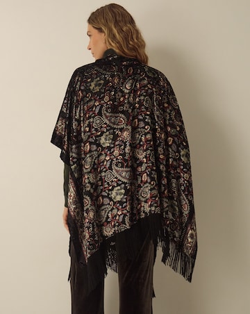 Monsoon Regan Paisley Devore Poncho
