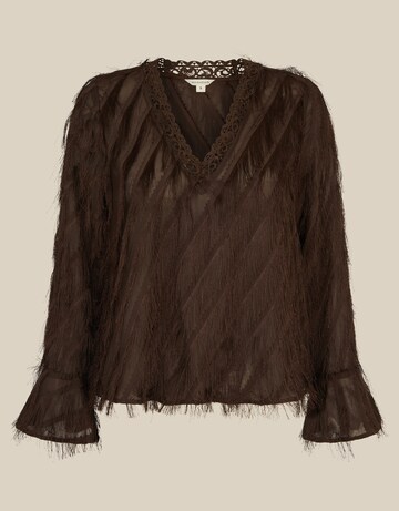 Monsoon Tawn V-Neck Fringe Top