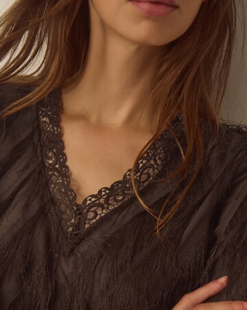 Monsoon Tawn V-Neck Fringe Top