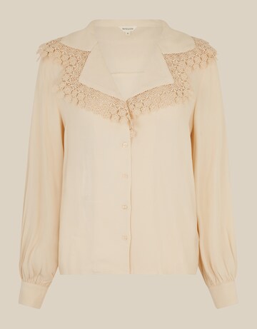 Monsoon Ava V-Neck Lace Collar Blouse