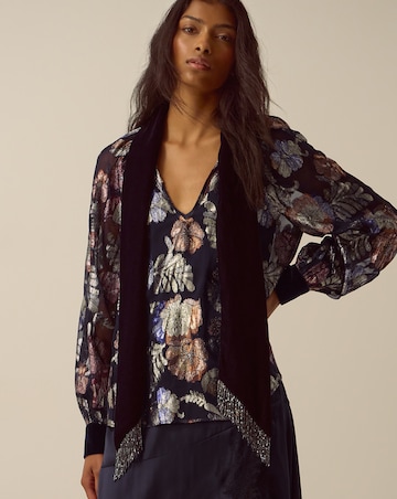 Monsoon Hattie Metallic Jacquard Blouse