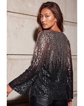 Roman Ombre Sequin Top
