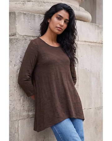 Roman Textured Stretch Jersey Tunic Top